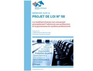L'Ordre dépose son mémoire sur le projet de loi 98